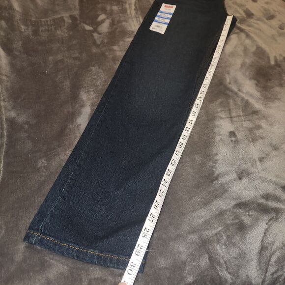 Wrangler Boys Jeans Five Star Straight Fit Flex Size 16 Dark Blue New - Picture 4 of 4